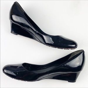 Cole Haan Nike Air Black Patent Wedge Pump
